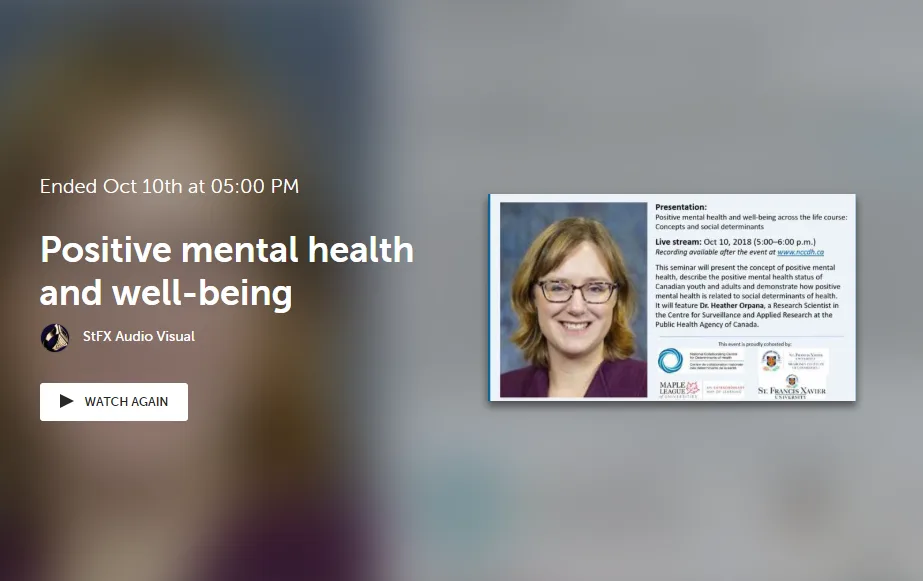 Positive mental health and well-being across the life course: Concepts and social determinants